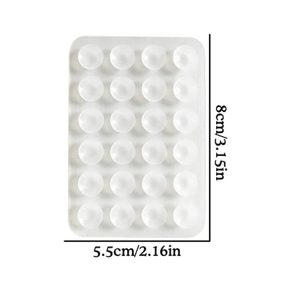 24 Grain Square Suction Cup Mobile Phone Holster Silicone Suction Cup