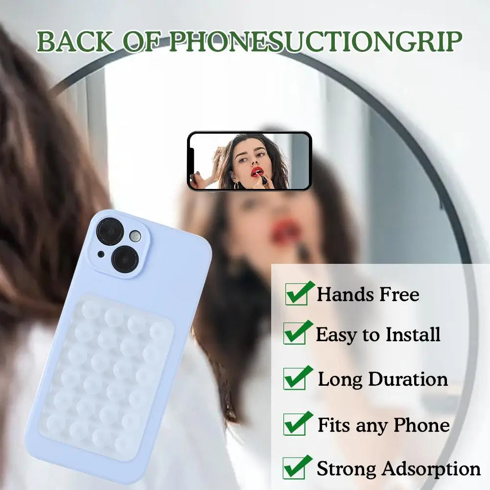 24 Grain Square Suction Cup Mobile Phone Holster Silicone Suction Cup
